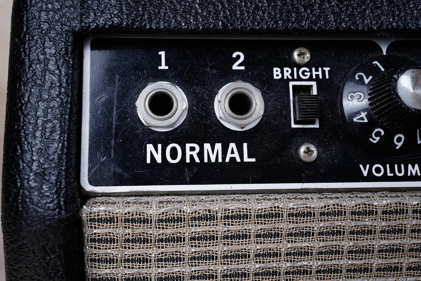 Fender Black Panel Bandmaster 40-Watt 2-Channel Guitar Amp Head 1965 3 Prong Cable