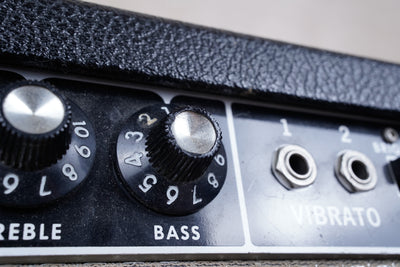 Fender Black Panel Bandmaster 40-Watt 2-Channel Guitar Amp Head 1965 3 Prong Cable