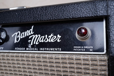 Fender Black Panel Bandmaster 40-Watt 2-Channel Guitar Amp Head 1965 3 Prong Cable