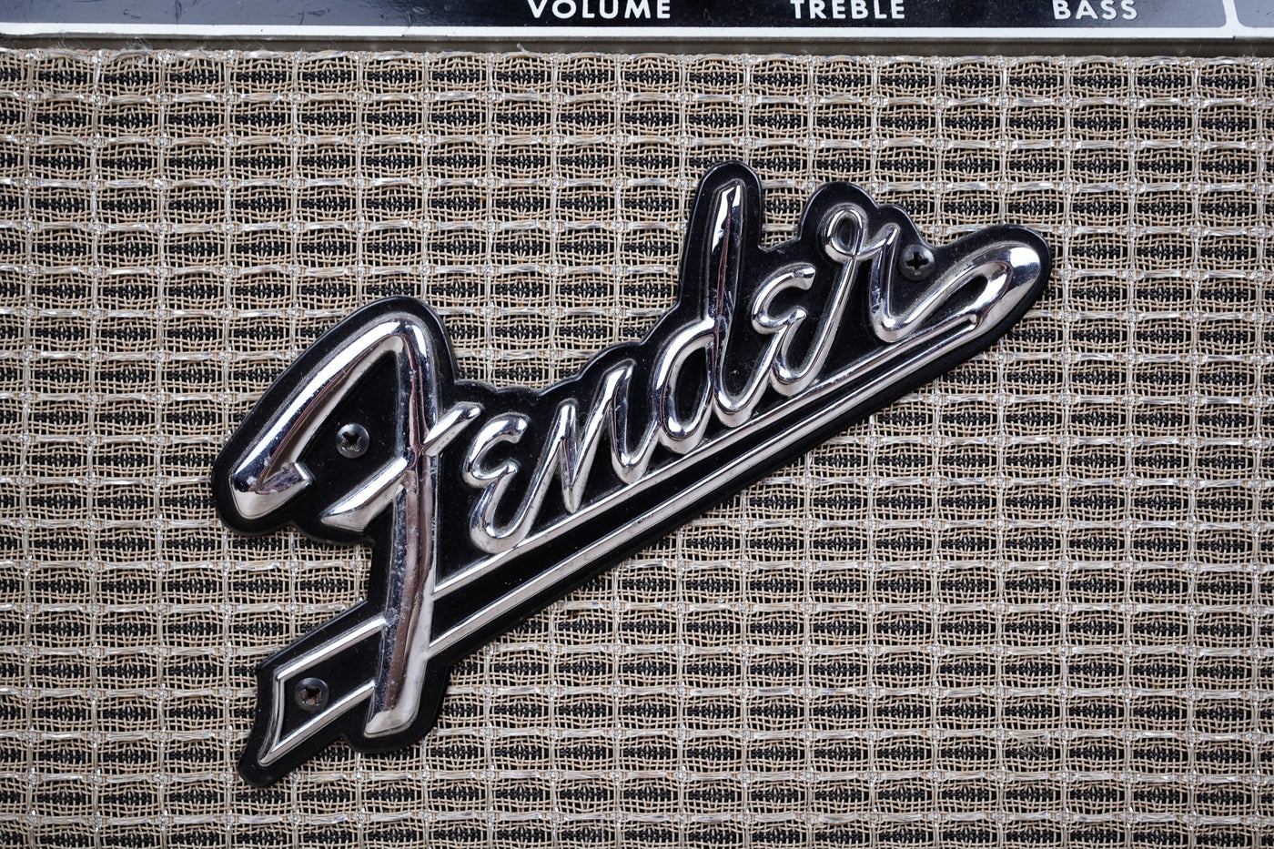 Fender Black Panel Bandmaster 40-Watt 2-Channel Guitar Amp Head 1965 3 Prong Cable