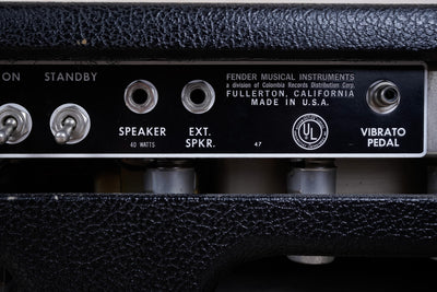 Fender Black Panel Bandmaster 40-Watt 2-Channel Guitar Amp Head 1965 3 Prong Cable