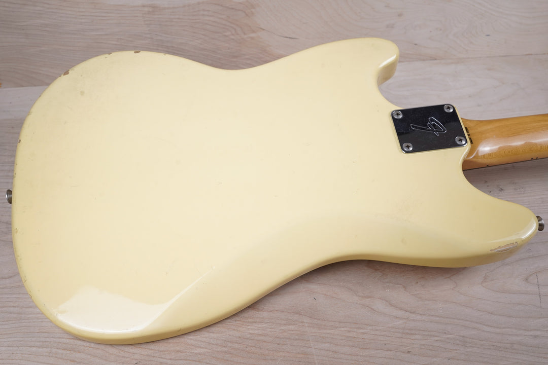 Fender MG-69 Mustang Reissue MIJ 1993 Yellow White Made in