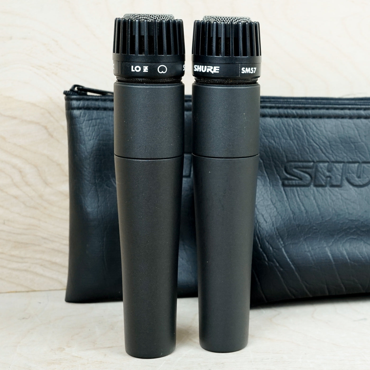 Shure SM57 Cardioid Dynamic Instrument Microphone Pair Set of 2 w/ Bags