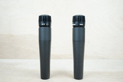 Shure SM57 Cardioid Dynamic Instrument Microphone Pair Set of 2 w/ Bags