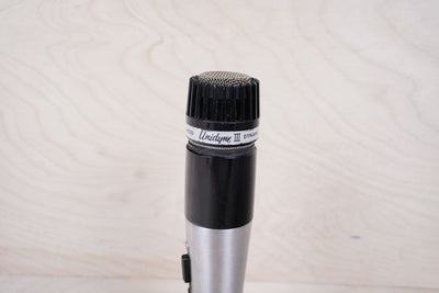 Shure 545SD Unidyne III 1970s Made in USA Silver Vintage Switchable Cardioid Dynamic Microphone
