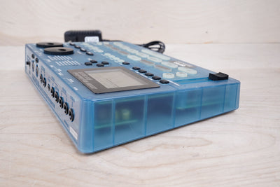Zoom RhythmTrak RT-323 Drum Machine Transparent Blue w/ Power Supply