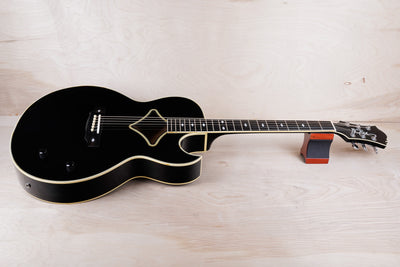 B.C. Rich RAEG2 Acoustic Electric Guitar 1983 Black Made in Japan MIJ w/ Hard Case