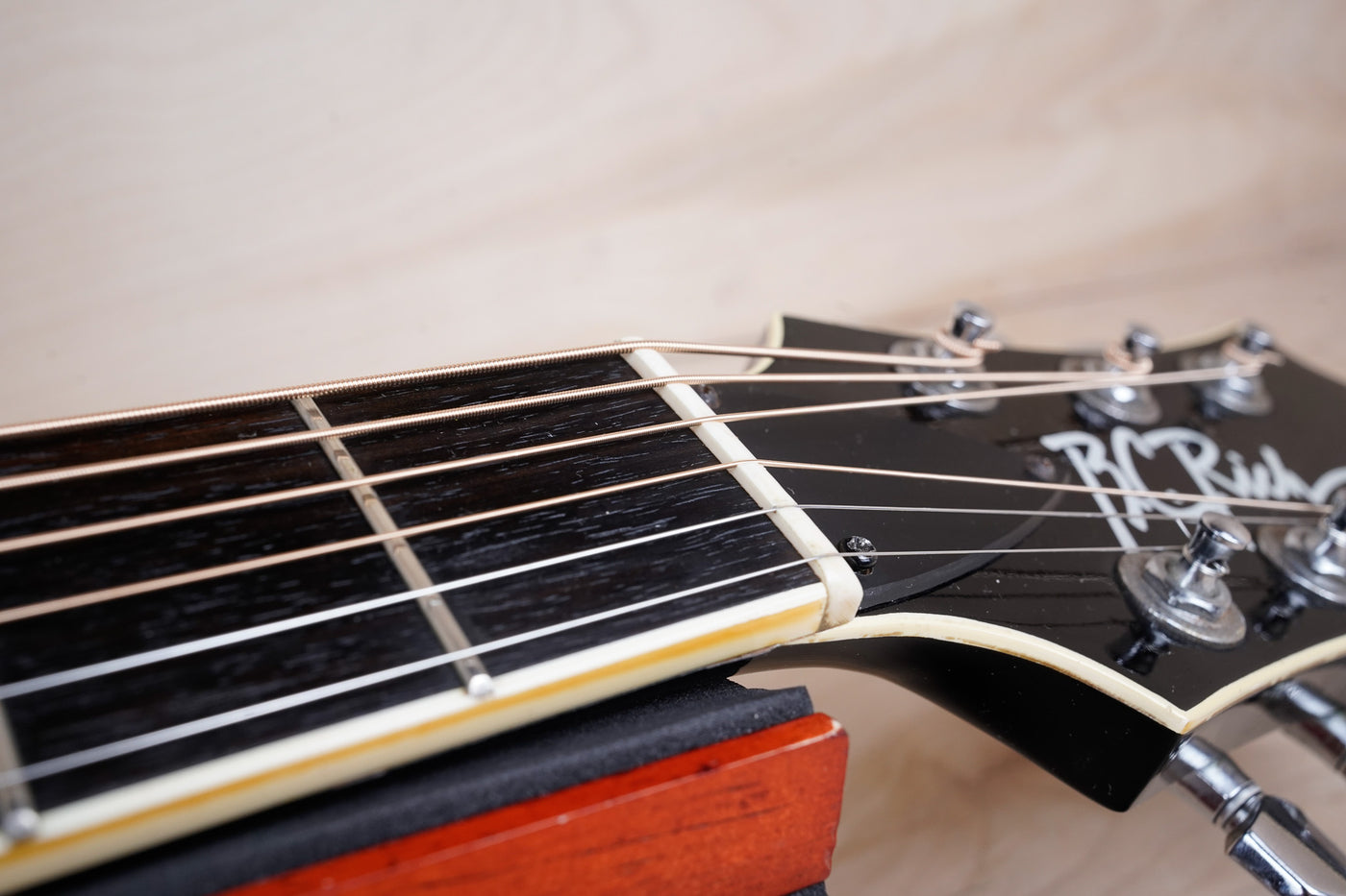 B.C. Rich RAEG2 Acoustic Electric Guitar 1983 Black Made in Japan MIJ w/ Hard Case