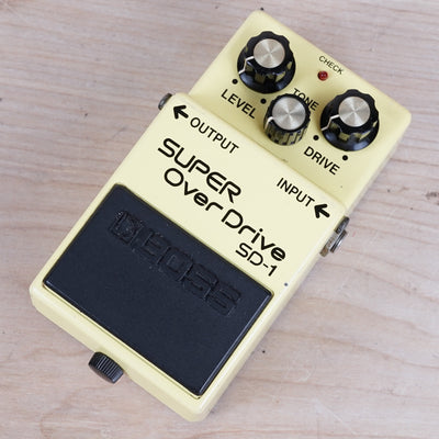 Boss SD-1 Super OverDrive (Black Label) 1986 Yellow MIJ