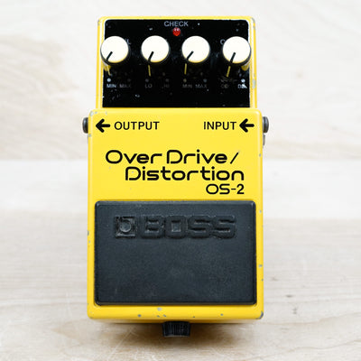 Boss OS-2 OverDrive/Distortion (Silver Label) 2002 Yellow w/ Manual