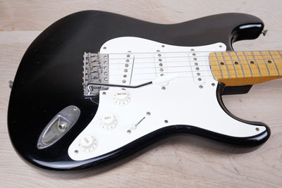 Fender 40th Anniversary ST54-70AS Stratocaster Reissue MIJ 1994 Black Japan w/ Foto Flame Neck w/ Bag