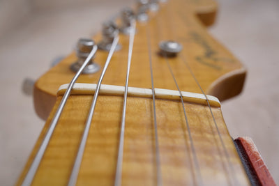 Fender 40th Anniversary ST54-70AS Stratocaster Reissue MIJ 1994 Black Japan w/ Foto Flame Neck w/ Bag