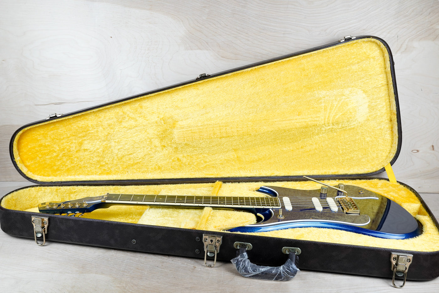 Guyatone LG-2100M Sharp 5 MIJ 1994 Blue Made in Japan w/ Hard Case