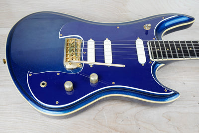 Guyatone LG-2100M Sharp 5 MIJ 1994 Blue Made in Japan w/ Hard Case