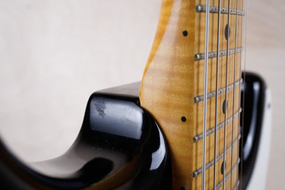 Fender 40th Anniversary ST54-70AS Stratocaster Reissue MIJ 1994 Black Japan w/ Foto Flame Neck w/ Bag