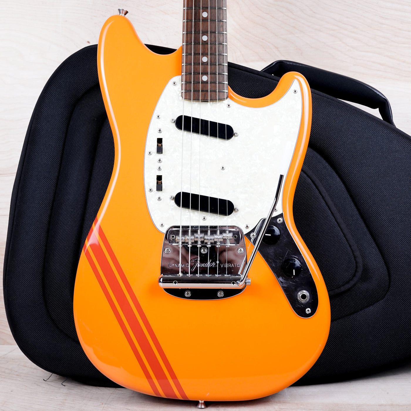 Fender MG73-CO Competition Mustang Reissue CIJ 2008 Capri Orange Japan w/ Bag