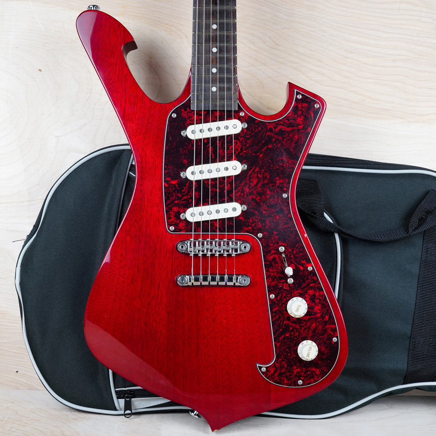 Ibanez FRM100 Paul Gilbert Signature Fireman 2011 Transparent Red w/ Bag