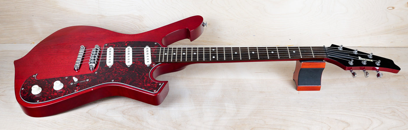 Ibanez FRM100 Paul Gilbert Signature Fireman 2011 Transparent Red w/ Bag
