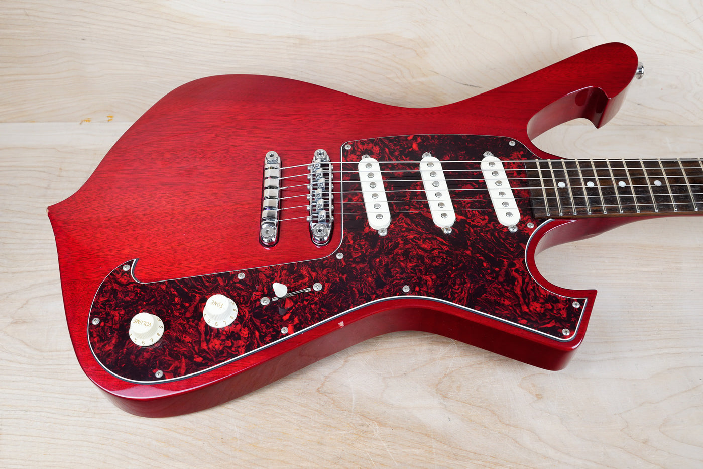 Ibanez FRM100 Paul Gilbert Signature Fireman 2011 Transparent Red w/ Bag
