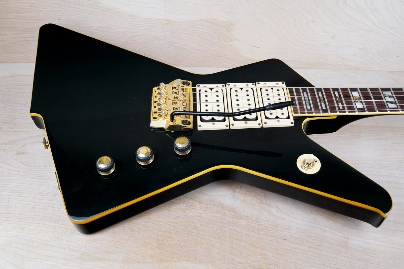 Ibanez Destroyer II DT555 MIJ 1985 Black Vintage Japan Phil Collen w/ Bag