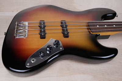 Fender JB62-77FL Fretless Jazz Bass Reissue CIJ 1997 Sunburst Japan w/ Bag