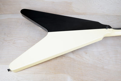 ESP Edwards E-FV-125WB Michael Schenker Signature Flying V 2007 Black and White w/ Bag
