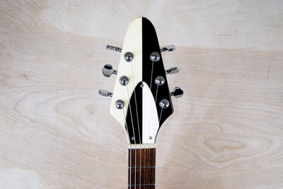 ESP Edwards E-FV-125WB Michael Schenker Signature Flying V 2007 Black and White w/ Bag