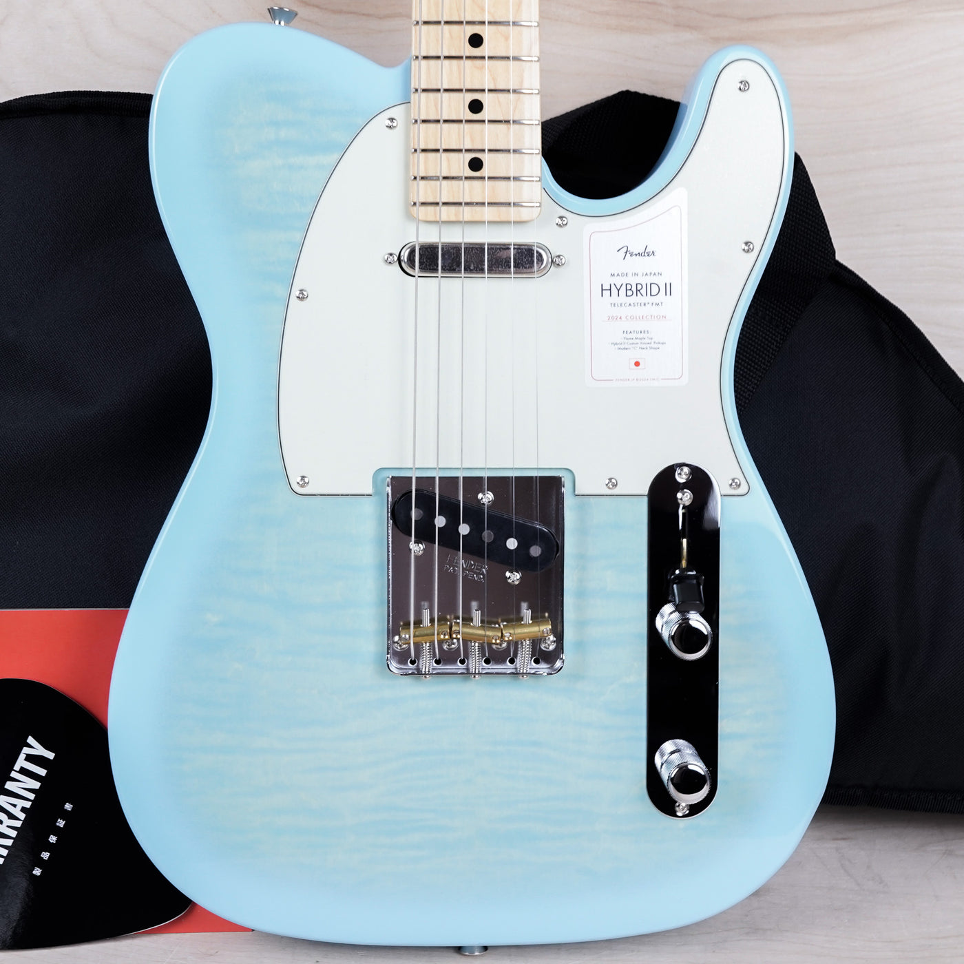 Fender Hybrid II Telecaster MIJ 2024 Flame Celeste Blue Japan Exclusive w/ Bag