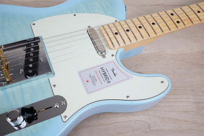 Fender Hybrid II Telecaster MIJ 2024 Flame Celeste Blue Japan Exclusive w/ Bag