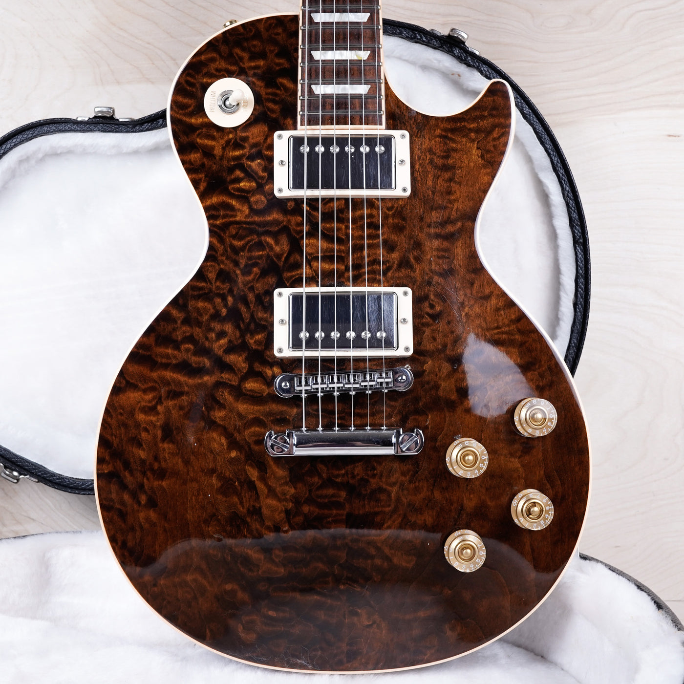 Gibson Les Paul Standard Premium Employee Select Book Matched AAA Quilt Top 2014 Root Beer w/ Hard Case