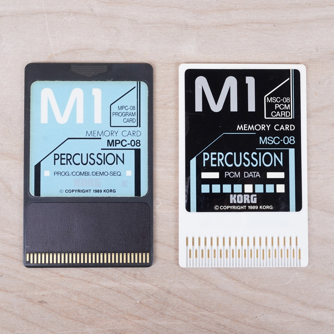 Korg M-1 MSC-08 and MPC-08 Percussion Memory Cards Set 1989