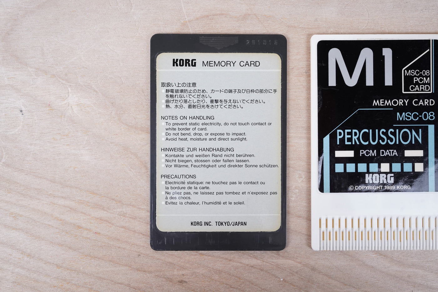 Korg M-1 MSC-08 and MPC-08 Percussion Memory Cards Set 1989