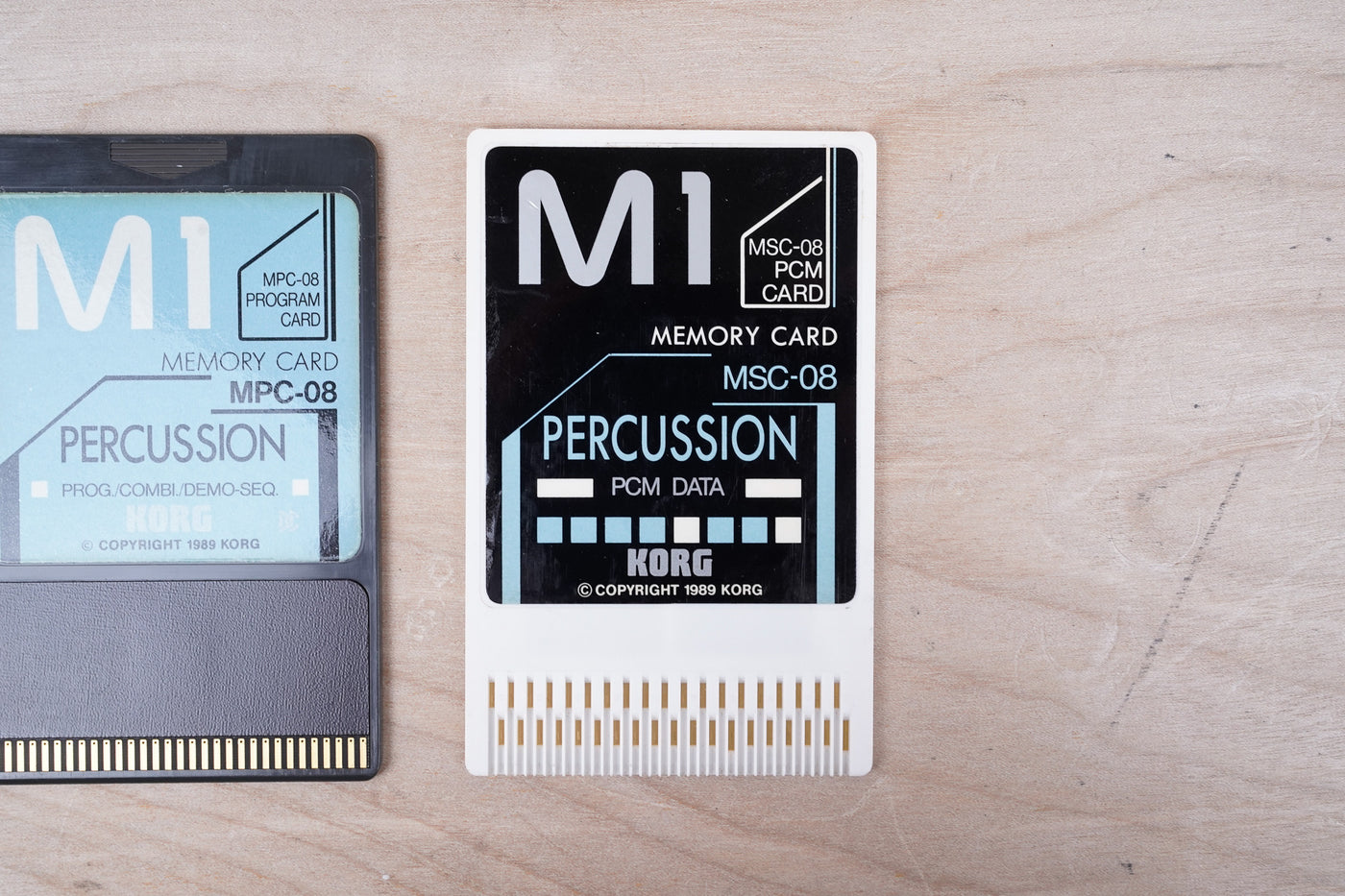 Korg M-1 MSC-08 and MPC-08 Percussion Memory Cards Set 1989