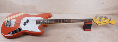 Fender MB98-SD Mustang Bass Reissue CIJ 2008 Fiesta Red With Competition Stripe w/ Bag