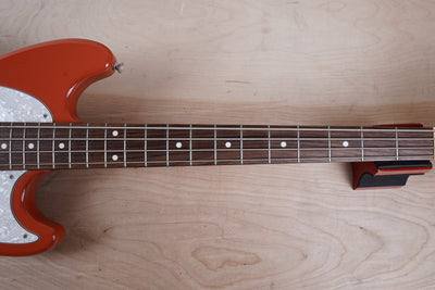 Fender MB98-SD Mustang Bass Reissue CIJ 2008 Fiesta Red With Competition Stripe w/ Bag