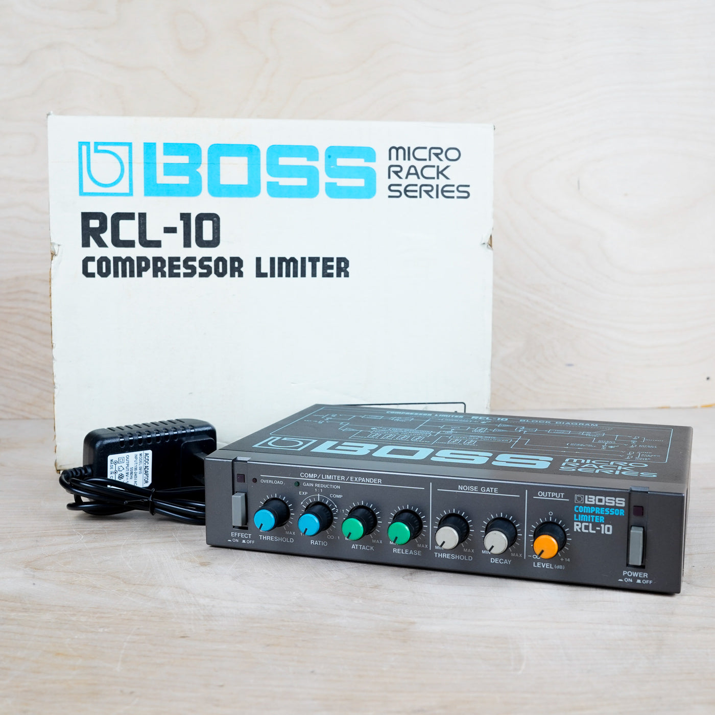 Boss RCL-10 Micro Rack Series Compressor Limiter Black Made in Japan MIJ w/ Box, Manual Power Supply (Copy)