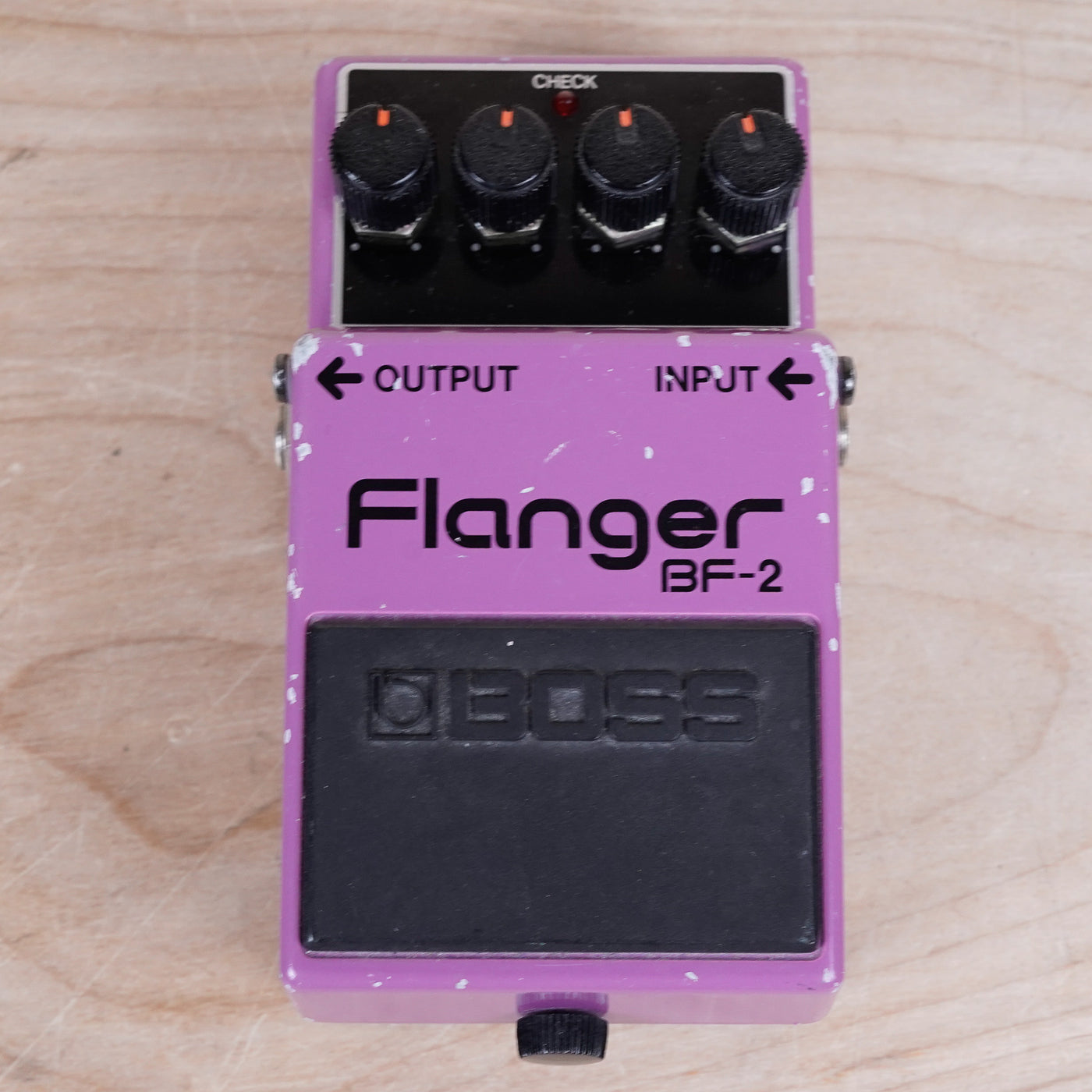 Boss BF-2 Flanger (Green Label) 1980s Purple Made in Japan MIJ ACA
