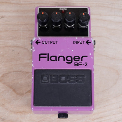 Boss BF-2 Flanger (Green Label) 1980s Purple Made in Japan MIJ ACA