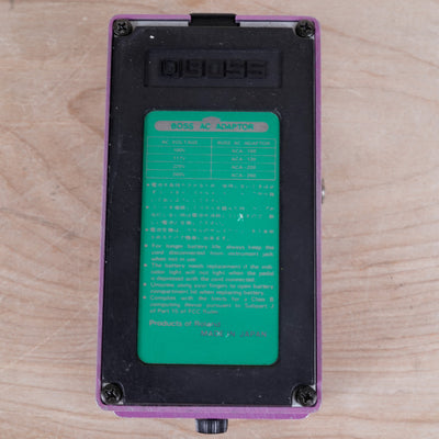 Boss BF-2 Flanger (Green Label) 1980s Purple Made in Japan MIJ ACA