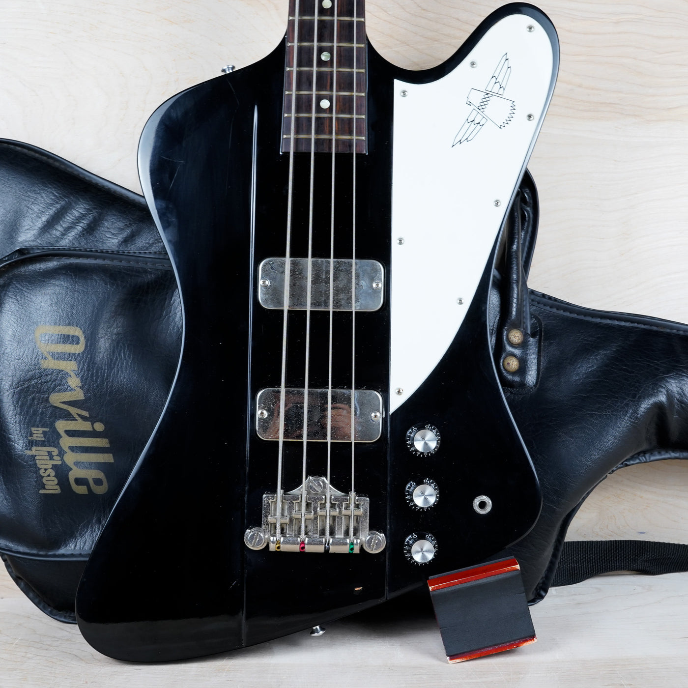 Orville by Gibson TB Thunderbird Bass MIJ 1990 Ebony Lacquer Finish USA Pickups Japan w/ Bag