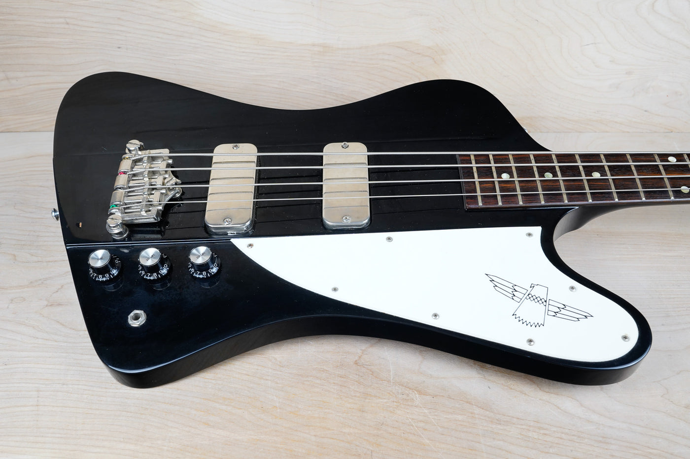 Orville by Gibson TB Thunderbird Bass MIJ 1990 Ebony Lacquer Finish USA Pickups Japan w/ Bag