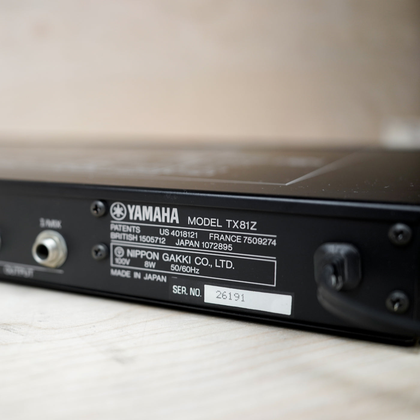 Yamaha TX81Z Rackmount FM Tone Generator 100V Made in Japan MIJ