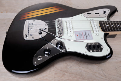 Fender Made in Japan 2025 Collection Traditional II '60s Jaguar 2025 Black w/ Sunburst Competition Stripe w/ Bag