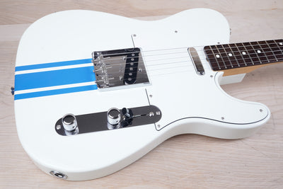 Fender Traditional II '60s Telecaster MIJ 2023 Olympic White w/ Blue Competition Stripe w/ Bag