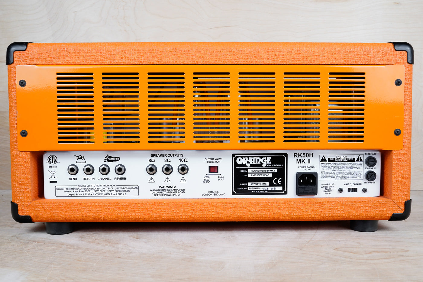 Orange Rockerverb 50 MK II 2-Channel 50-Watt Guitar Amp Head Tube Amplifier 2011 Orange Tolex