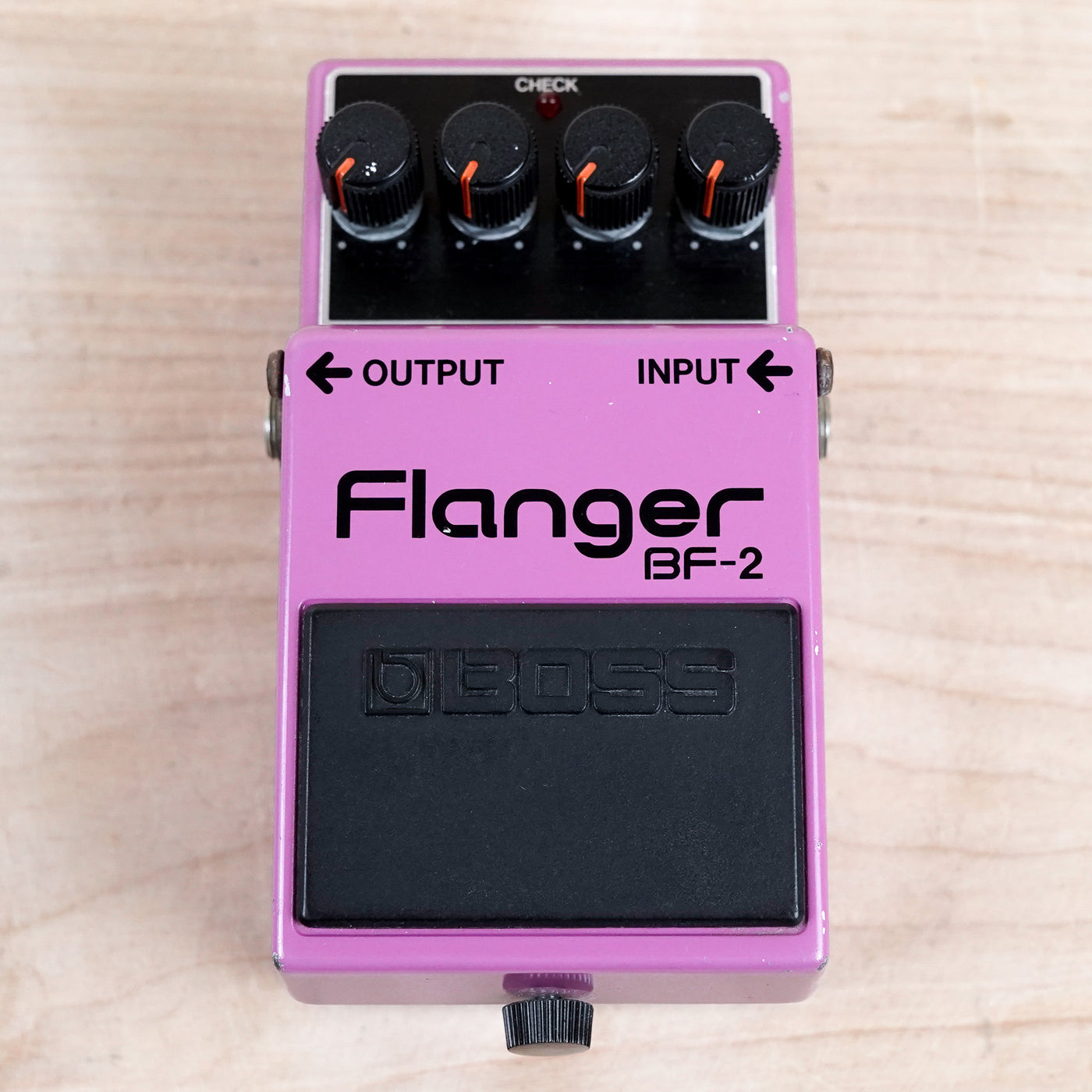 Boss BF-2 Flanger (Green Label) Purple 1984 Made in Japan MIJ