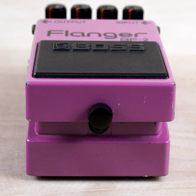 Boss BF-2 Flanger (Green Label) Purple 1984 Made in Japan MIJ