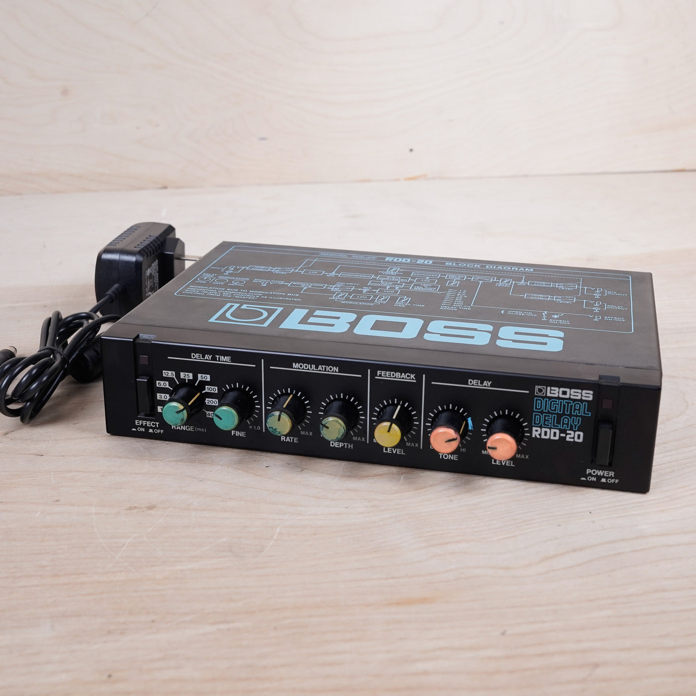 Boss RDD-20 Micro Rack Series Digital Delay Black Made in Japan MIJ w/ Power Supply