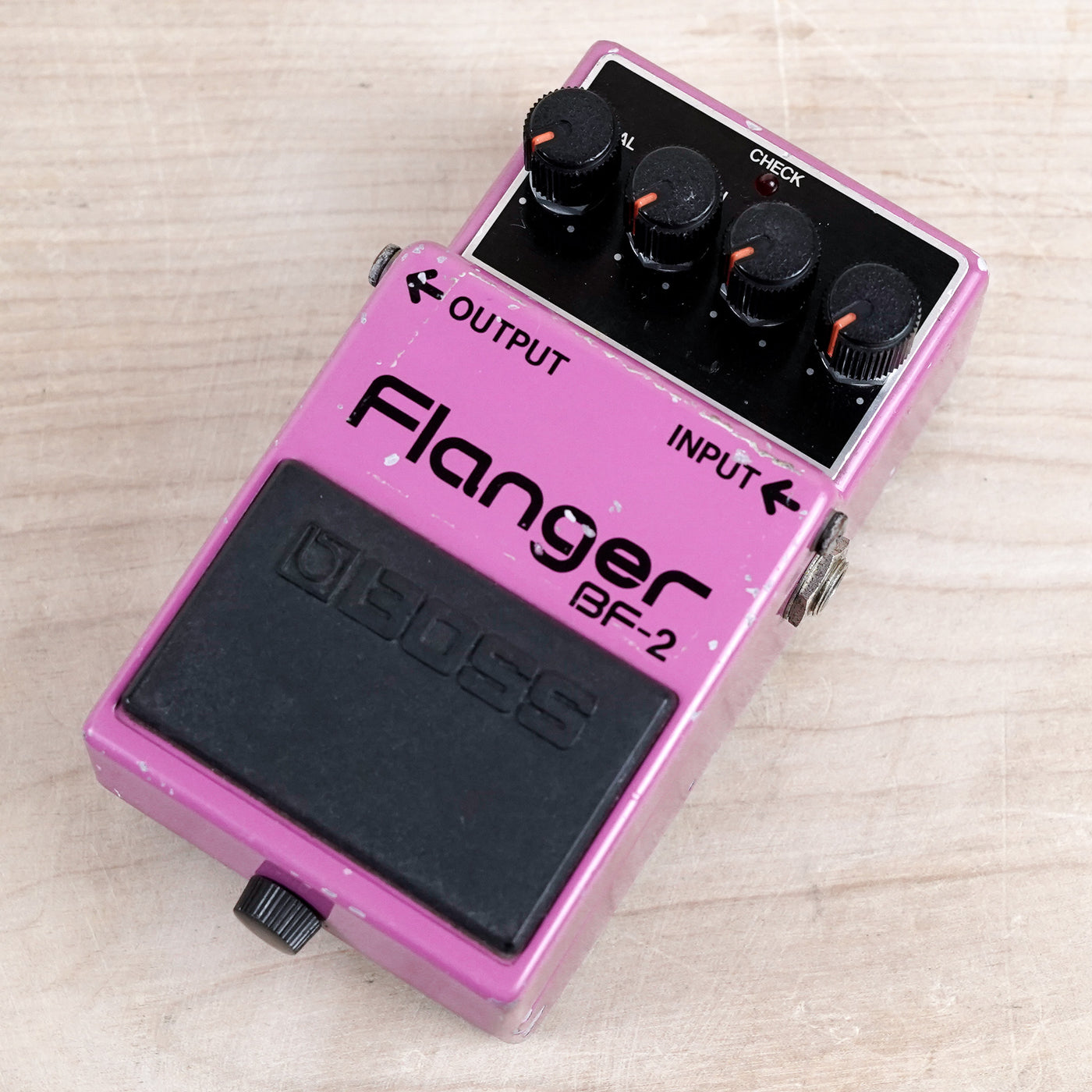 Boss BF-2 Flanger (Green Label) Purple 1985 Made in Japan MIJ