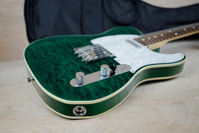 Fender TL62B-QT Custom Telecaster MIJ 2012 Transparent Green w/ Bag